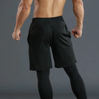 Men 2 in 1 Running Pants