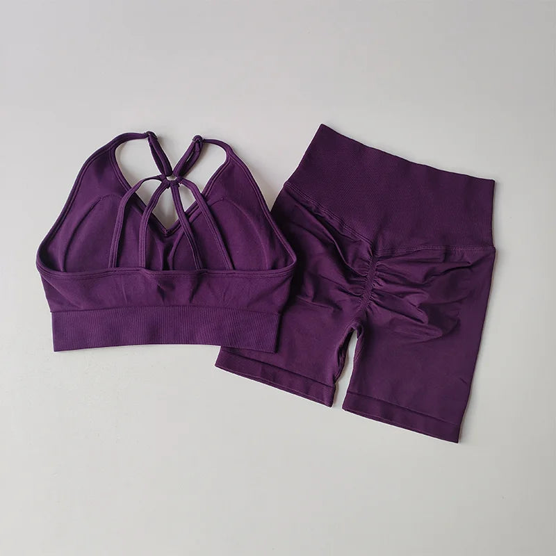 2 Pcs Yoga Sets Women