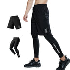 Men 2 in 1 Running Pants