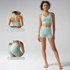 2 Pieces Solid Color Women