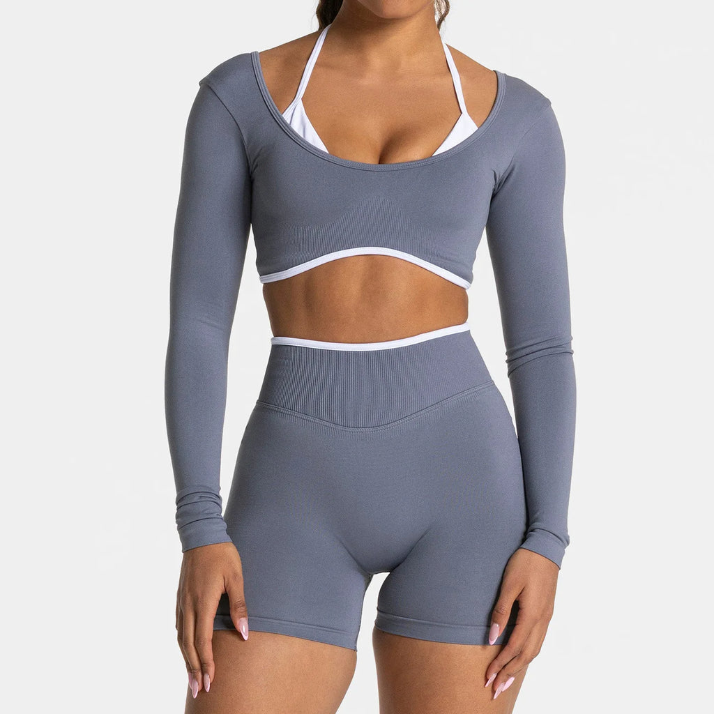 Women's Color Block Yoga Set
