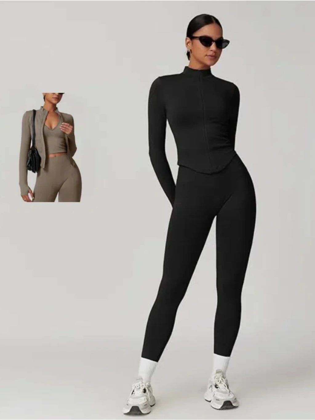 Zipper Stand Collor Jacket Women