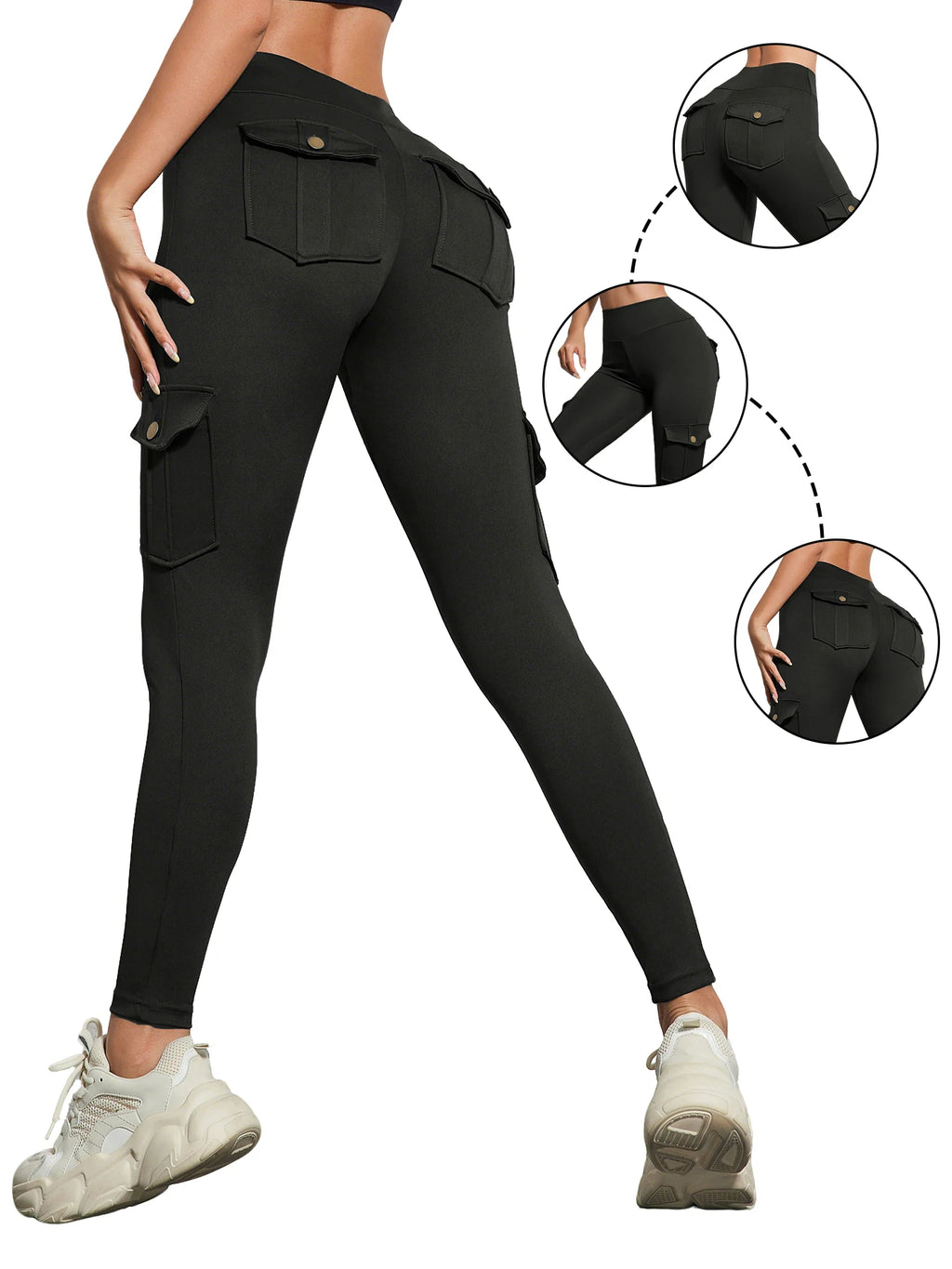 1/3 PCS Washed Print Work Pocket