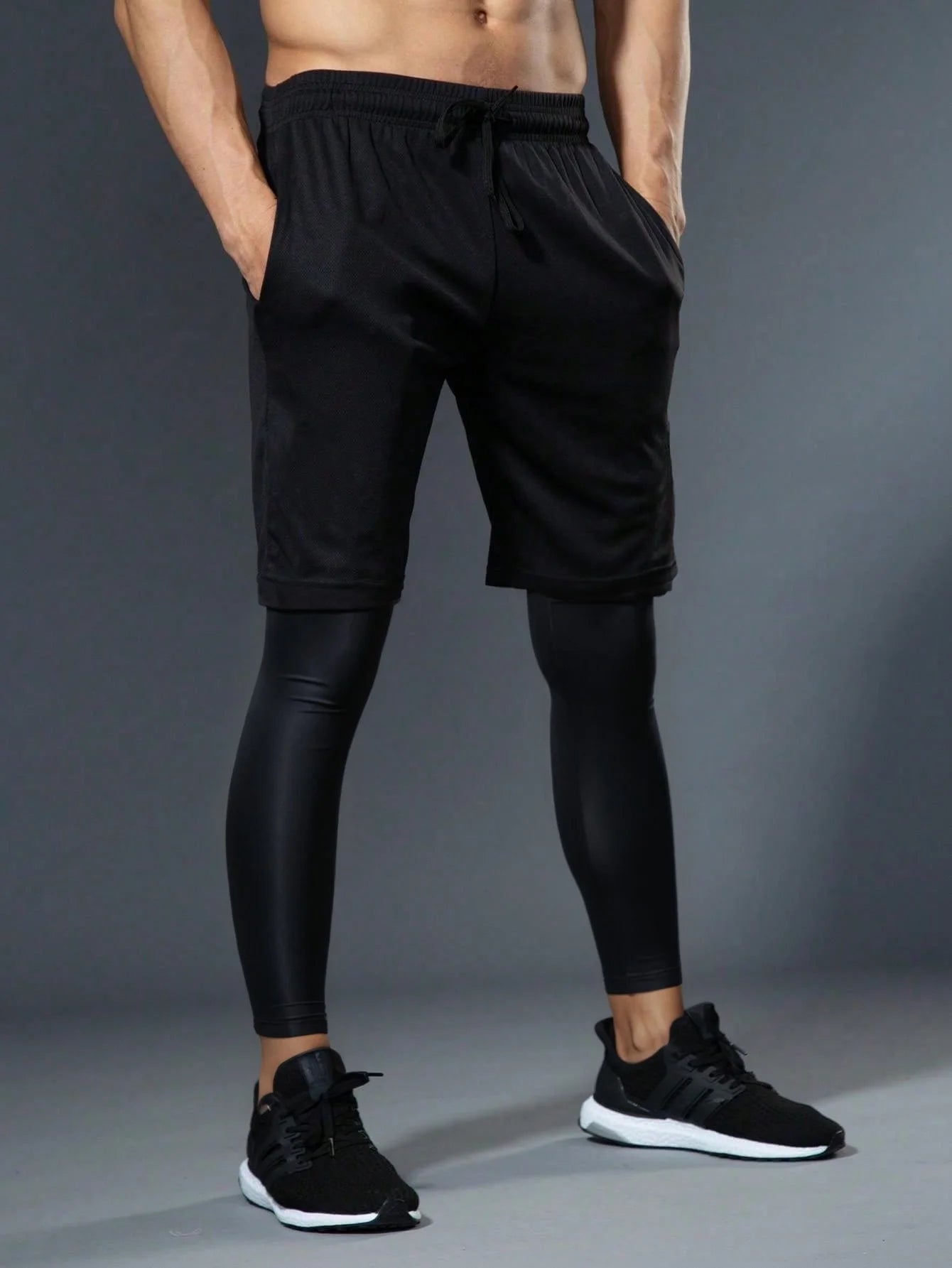 Men 2 in 1 Running Pants