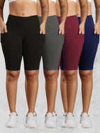 Women Solid Yoga Shorts