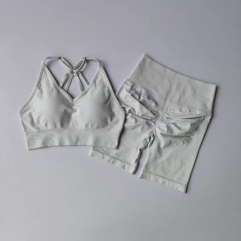 2 Pcs Yoga Sets Women