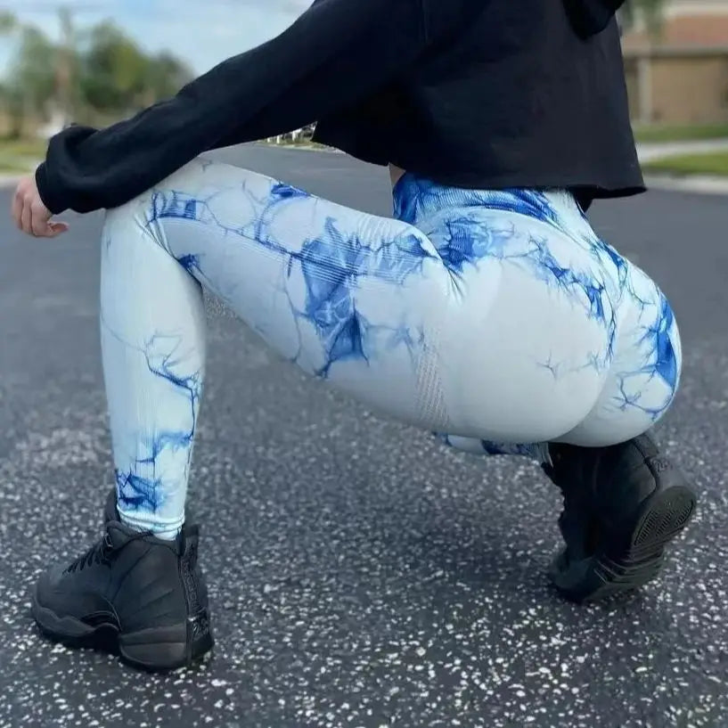 Women Gym Tie Dye Leggings