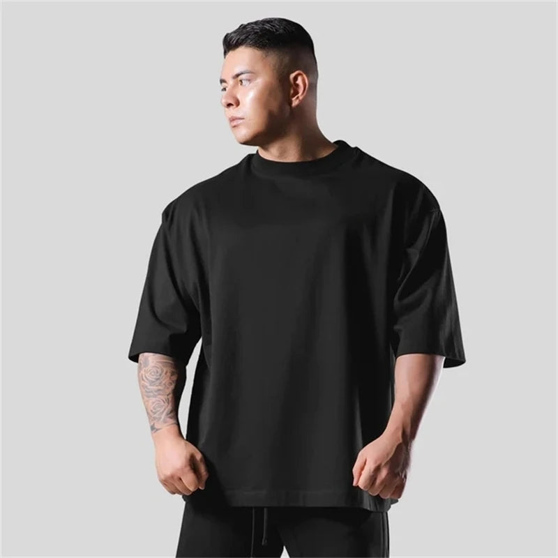 230G M-5XL Solid T Shirt
