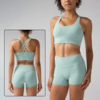 2 Pieces Solid Color Women