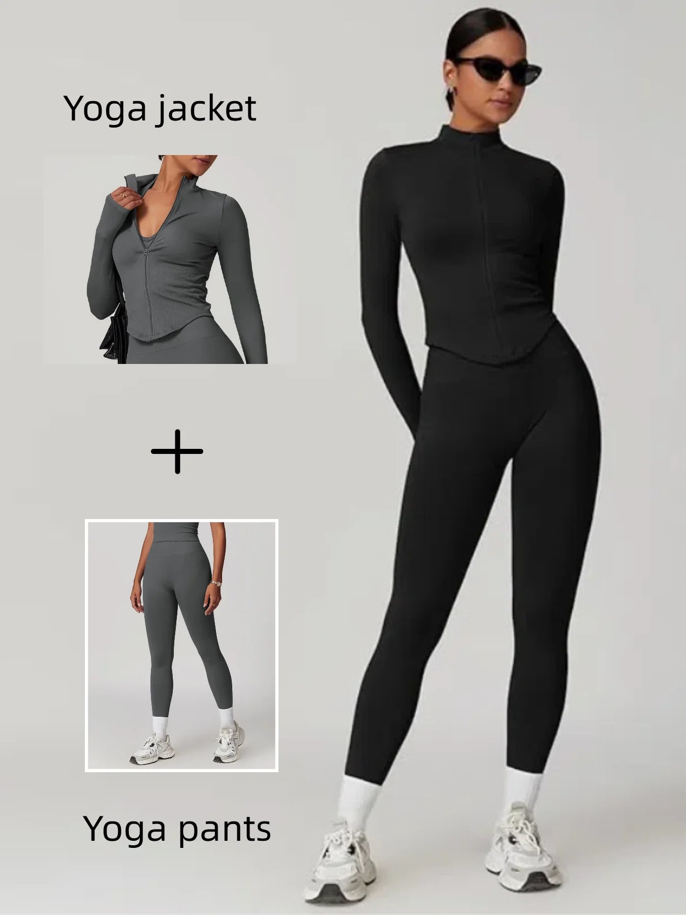 Zipper Stand Collor Jacket Women