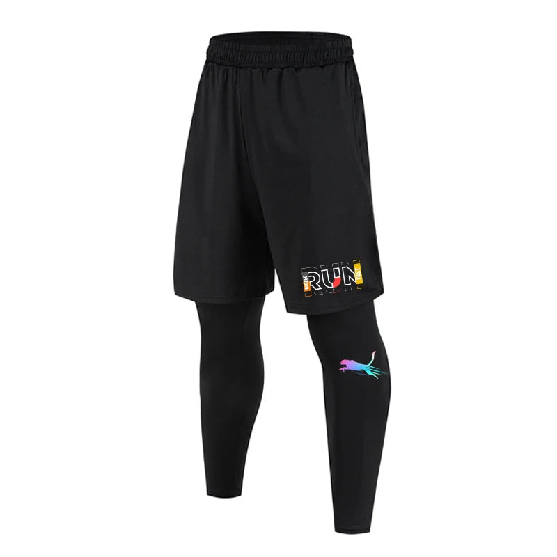 Men 2 in 1 Running Pants